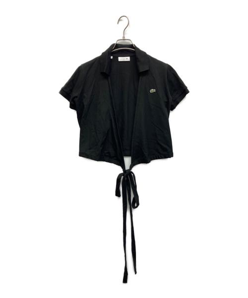LACOSTE（ラコステ）LACOSTE (ラコステ) ラップフロントポロシャツ ブラック サイズ:38の古着・服飾アイテム