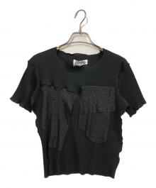 kotohayokozawa×STUDIOUS（コトハヨコザワ×ステュディオス）の古着「別注グリッターハイネックトップス」｜ブラック