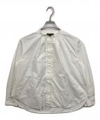 DRAWERドゥロワー）の古着「コットンフリルプリーブラウス」｜ホワイト