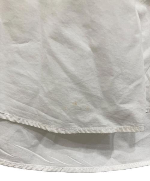 DRAWER（ドゥロワー）DRAWER (ドゥロワー) コットンフリルプリーブラウス ホワイト サイズ:36の古着・服飾アイテム