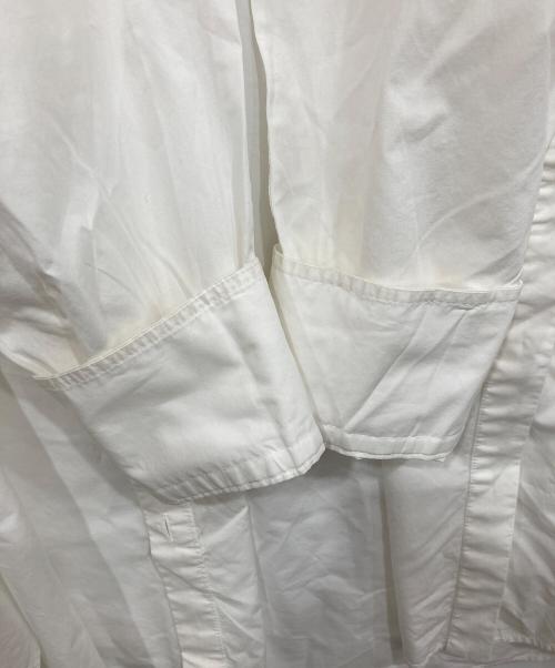 DRAWER（ドゥロワー）DRAWER (ドゥロワー) コットンフリルプリーブラウス ホワイト サイズ:36の古着・服飾アイテム