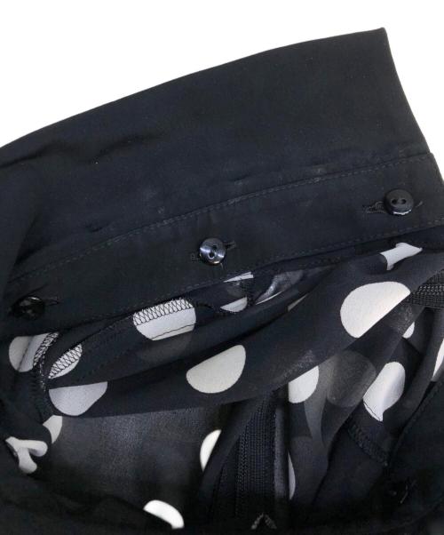 ANAYI（アナイ）ANAYI (アナイ) ポルカドットタイ衿付きワンピース ブラック サイズ:38の古着・服飾アイテム