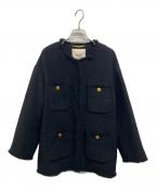 journal standard L'essageジャーナルスタンダード レサージュ）の古着「GIOLICAツイード BIGジャケット」｜ブラック