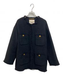 journal standard L'essage（ジャーナルスタンダード レサージュ）の古着「GIOLICAツイード BIGジャケット」｜ブラック