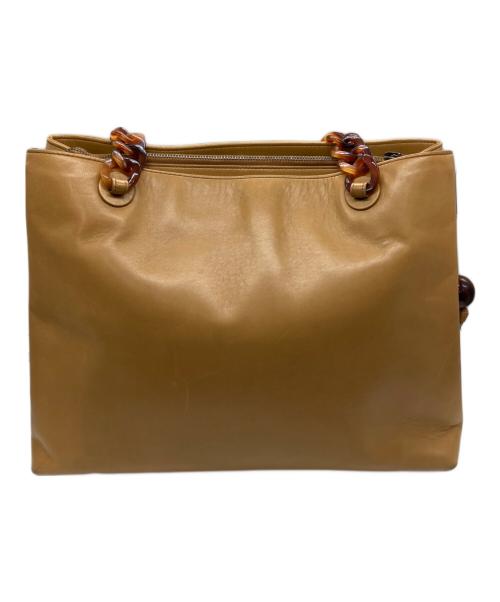 CHANEL（シャネル）CHANEL (シャネル) プラチェーントートバッグ キャメルの古着・服飾アイテム