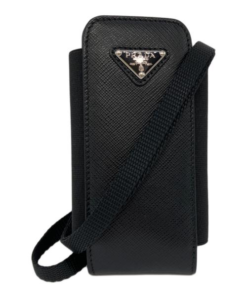 PRADA（プラダ）PRADA (プラダ) SAFFIANO TRIANGショルダーポーチ ネロ1 サイズ:下記参照の古着・服飾アイテム