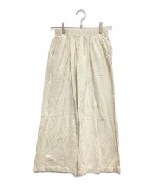 OZMA（オズマ）の古着「Ozma of California Crop Wide Pants」｜ホワイト