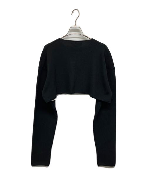 BLACK COMME des GARCONS（ブラックコムデギャルソン）BLACK COMME des GARCONS (ブラックコムデギャルソン) クロップドニット ブラック サイズ:Sの古着・服飾アイテム