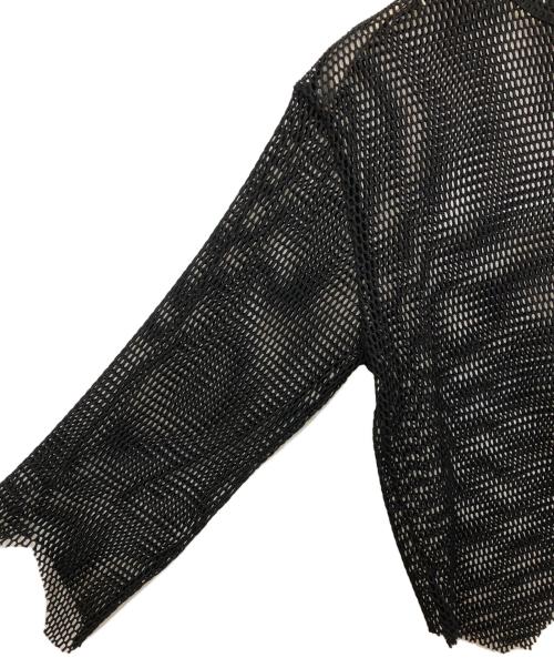 BLACK COMME des GARCONS（ブラックコムデギャルソン）BLACK COMME des GARCONS (ブラックコムデギャルソン) メッシュカットソー ブラック サイズ:XSの古着・服飾アイテム