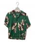 Sun Surf（サンサーフ）の古着「MONSTERA アロハシャツ」｜グリーン
