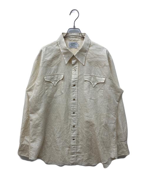 H BAR C（エイチバーシー）H BAR C (エイチバーシー) 織柄ウエスタンシャツ ベージュ サイズ:17 1/2-35の古着・服飾アイテム
