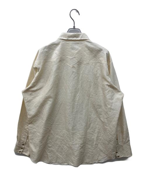 H BAR C（エイチバーシー）H BAR C (エイチバーシー) 織柄ウエスタンシャツ ベージュ サイズ:17 1/2-35の古着・服飾アイテム
