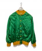 Wilsonウィルソン）の古着「サテンボタンスタジャン」｜グリーン