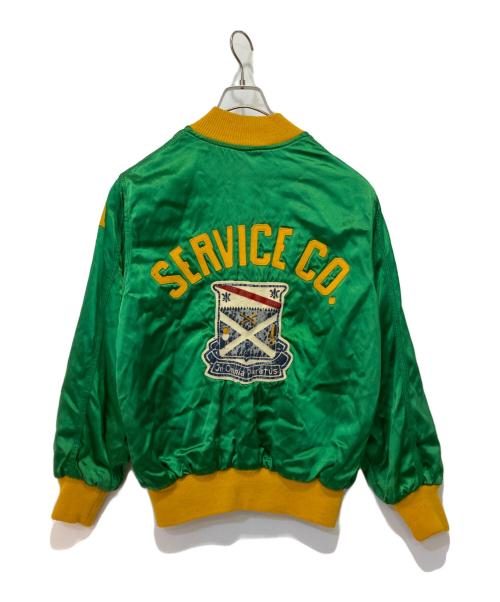 Wilson（ウィルソン）Wilson (ウィルソン) サテンボタンスタジャン グリーン サイズ:40の古着・服飾アイテム