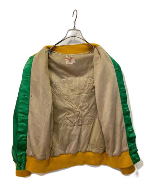 Wilson（ウィルソン）Wilson (ウィルソン) サテンボタンスタジャン グリーン サイズ:40の古着・服飾アイテム