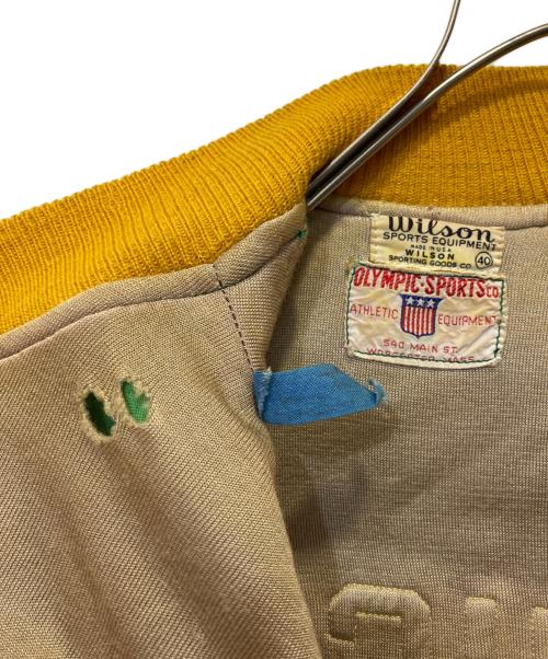 Wilson（ウィルソン）Wilson (ウィルソン) サテンボタンスタジャン グリーン サイズ:40の古着・服飾アイテム