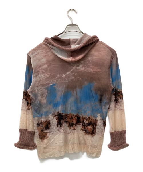 Jean Paul GAULTIER CLASSIQUE（ジャンポールゴルチエクラシック）Jean Paul GAULTIER CLASSIQUE (ジャンポールゴルチエクラシック) ニット切替パワーネットパーカー マルチカラー サイズ:Freeの古着・服飾アイテム