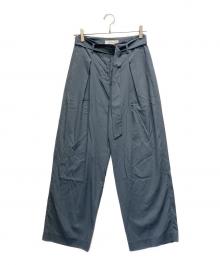 SAYAKA DAVIS（サヤカ デイヴィス）の古着「BELTED CROPPED PANTS」｜ブルー
