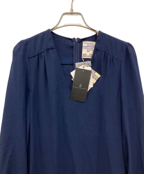 BAUM UND PFERDGARTEN（バウムウンドヘルガーデン）BAUM UND PFERDGARTEN (バウムウンドヘルガーデン) フリル長袖ワンピース ネイビー サイズ:36 未使用品の古着・服飾アイテム