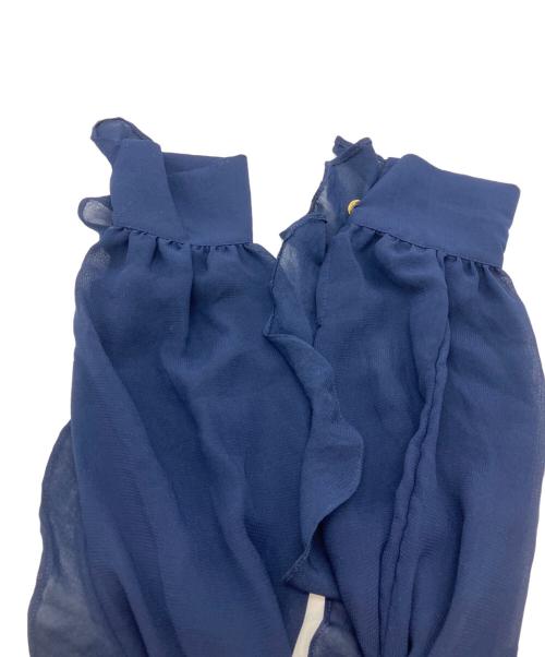 BAUM UND PFERDGARTEN（バウムウンドヘルガーデン）BAUM UND PFERDGARTEN (バウムウンドヘルガーデン) フリル長袖ワンピース ネイビー サイズ:36 未使用品の古着・服飾アイテム