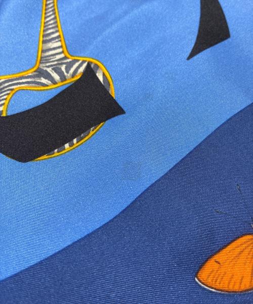 GUCCI（グッチ）GUCCI (グッチ) プリントシルクシャツ ブルー サイズ:40の古着・服飾アイテム