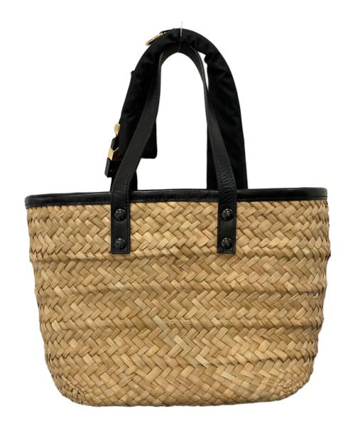 sacai（サカイ）sacai (サカイ) マルシェカゴバッグ ナチュラル×ブラックの古着・服飾アイテム