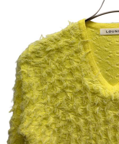 LOUNIE（ルーニー）LOUNIE (ルーニー) カットジャカードニットプルオーバー イエロー サイズ:Freeの古着・服飾アイテム