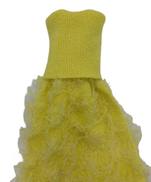 LOUNIE（ルーニー）LOUNIE (ルーニー) カットジャカードニットプルオーバー イエロー サイズ:Freeの古着・服飾アイテム