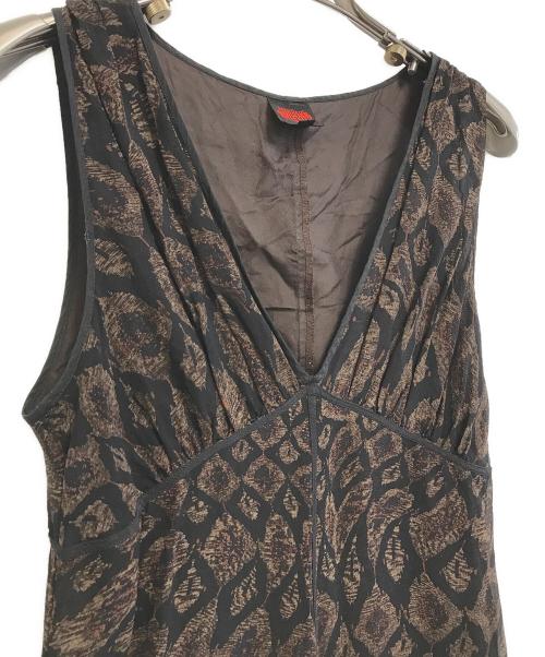 Jean Paul GAULTIER（ジャンポールゴルチェ）Jean Paul GAULTIER (ジャンポールゴルチェ) シルクノースリーブワンピース ブラック サイズ:40の古着・服飾アイテム