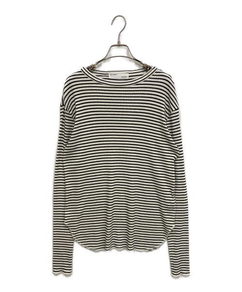 L'appartement（アパルトモン）L'appartement (アパルトモン) BORDER RIB LONGSLEEVE T-SHIRT ホワイト サイズ:freeの古着・服飾アイテム