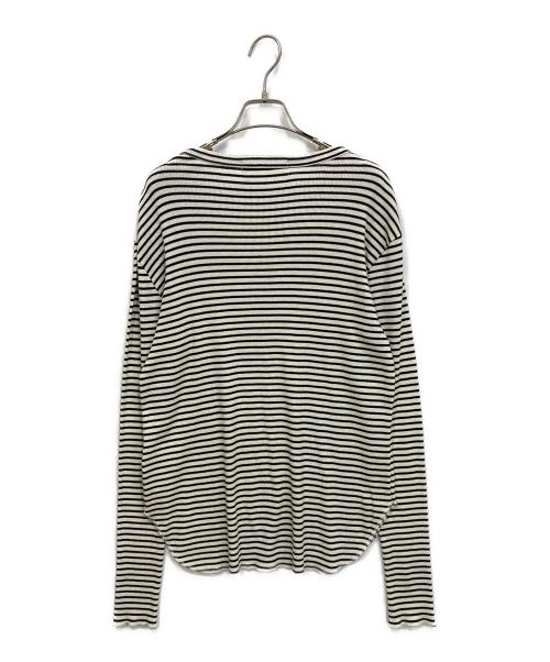 L'appartement（アパルトモン）L'appartement (アパルトモン) BORDER RIB LONGSLEEVE T-SHIRT ホワイト サイズ:freeの古着・服飾アイテム