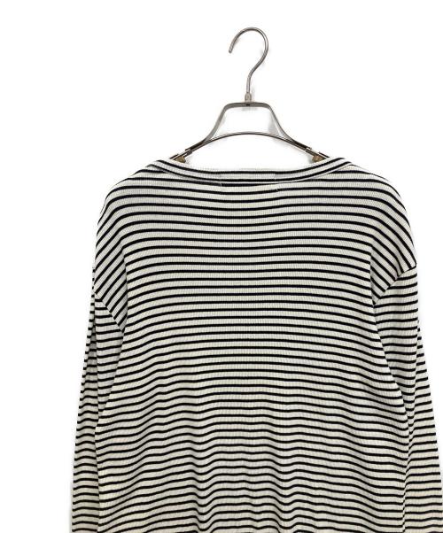 L'appartement（アパルトモン）L'appartement (アパルトモン) BORDER RIB LONGSLEEVE T-SHIRT ホワイト サイズ:freeの古着・服飾アイテム