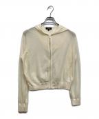 theoryセオリー）の古着「SHEER CREPE ZIP BLOUSON HOODIE」｜ベージュ
