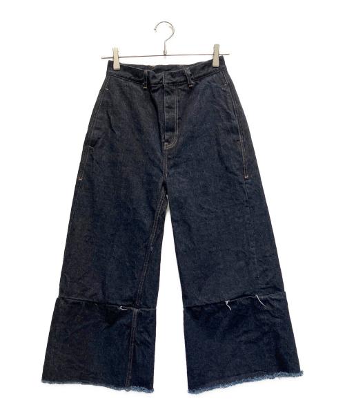 LIVINGTONE（リヴィントーン）LIVINGTONE (リヴィントーン) デニムハーフパンツ インディゴ サイズ:36 未使用品の古着・服飾アイテム