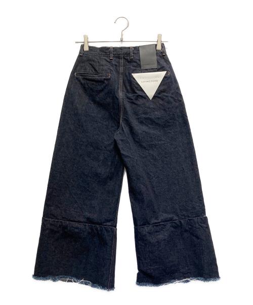 LIVINGTONE（リヴィントーン）LIVINGTONE (リヴィントーン) デニムハーフパンツ インディゴ サイズ:36 未使用品の古着・服飾アイテム