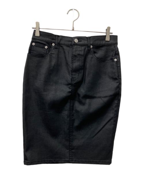 ok.soon（オクスン）ok.soon (オクスン) PICCADILLY (ピカデリー) COATING DENIM MIDDLE SKIRT ブラック サイズ:2の古着・服飾アイテム