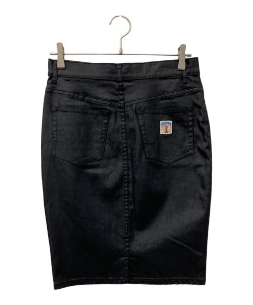 ok.soon（オクスン）ok.soon (オクスン) PICCADILLY (ピカデリー) COATING DENIM MIDDLE SKIRT ブラック サイズ:2の古着・服飾アイテム