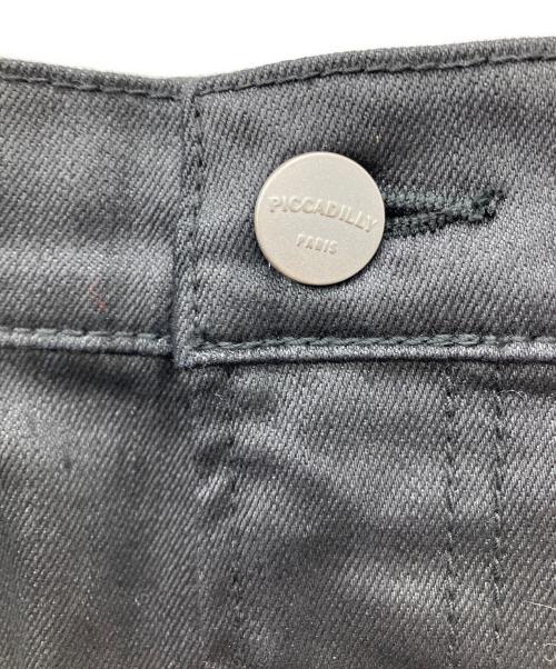 ok.soon（オクスン）ok.soon (オクスン) PICCADILLY (ピカデリー) COATING DENIM MIDDLE SKIRT ブラック サイズ:2の古着・服飾アイテム