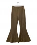 Acne studiosアクネ ストゥディオス）の古着「フレアストライプトラウザーズ」｜カーキ