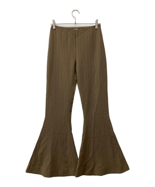 Acne studios（アクネ ストゥディオス）Acne studios (アクネ ストゥディオス) フレアストライプトラウザーズ カーキ サイズ:36の古着・服飾アイテム