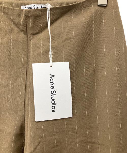 Acne studios（アクネ ストゥディオス）Acne studios (アクネ ストゥディオス) フレアストライプトラウザーズ カーキ サイズ:36の古着・服飾アイテム