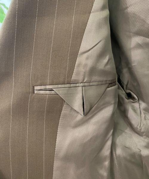 Acne studios（アクネ ストゥディオス）Acne studios (アクネ ストゥディオス) ストライプ柄ウール混 1ボタンテーラードジャケット カーキ サイズ:36の古着・服飾アイテム