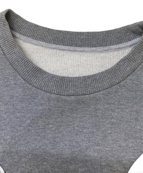 MM6 Maison Margiela（エムエムシックスメゾンマルジェラ）MM6 Maison Margiela (エムエムシックスメゾンマルジェラ) スウェット切替トップス グレー×ブラック サイズ:Sの古着・服飾アイテム