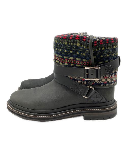 CHANEL（シャネル）CHANEL (シャネル) ブーツ ブラック サイズ:37の古着・服飾アイテム