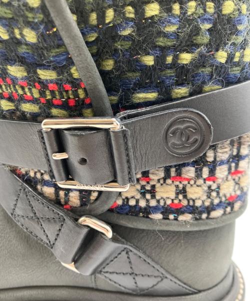 CHANEL（シャネル）CHANEL (シャネル) ブーツ ブラック サイズ:37の古着・服飾アイテム