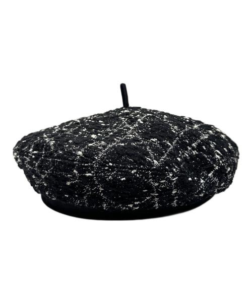 Christian Dior（クリスチャン ディオール）Christian Dior (クリスチャン ディオール) Tweed beret/ツイードベレー帽 サイズ:FREEの古着・服飾アイテム