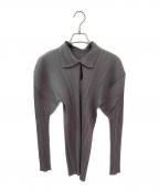 PLEATS PLEASEプリーツプリーズ）の古着「プルオーバーシャツ」｜グレー