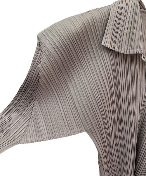 PLEATS PLEASE（プリーツプリーズ）PLEATS PLEASE (プリーツプリーズ) プルオーバーシャツ グレー サイズ:3の古着・服飾アイテム