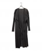 PLEATS PLEASEプリーツプリーズ）の古着「ロングカーディガン」｜グレー