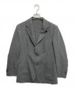 LARDINIラルディーニ）の古着「ポリエステルウール ホップサック 2B シングルジャケット」｜グレー